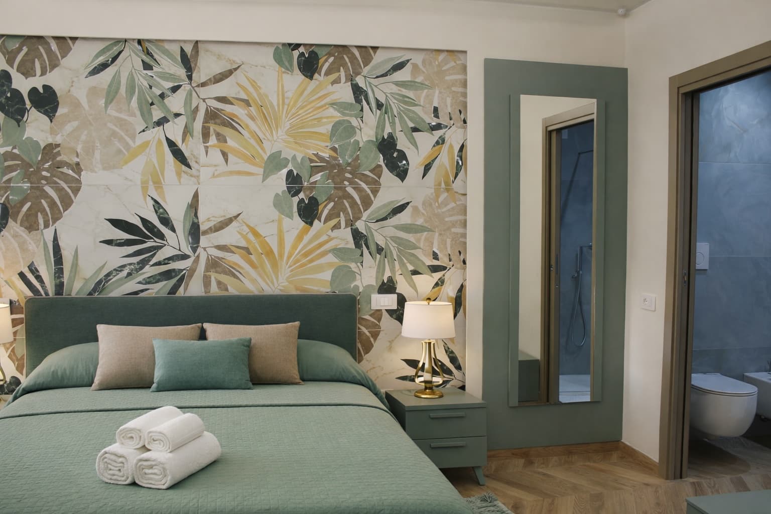 Camera boutique con area lavoro e comfort